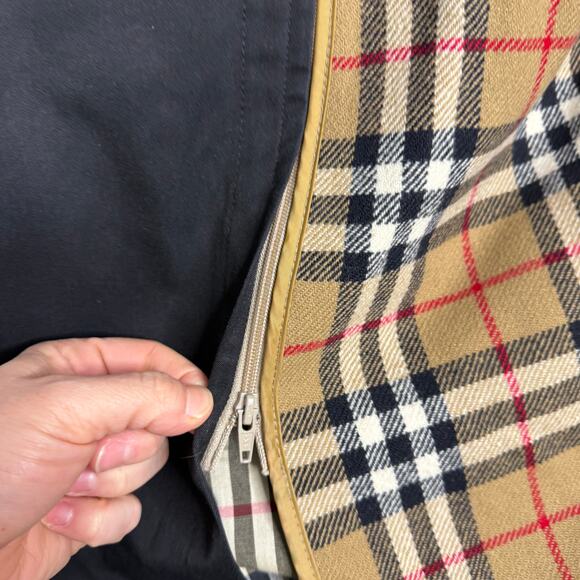 Burberry Black Mens 48 L Sher 3050 Car Coat Detachable Wool Novacheck Liner - Picture 7 of 16